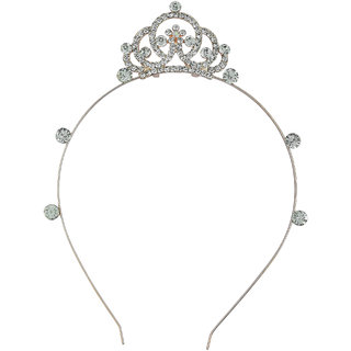 MissMister Rose Brass Gold CZ Crown Hairband Hair Accessory Women Girls