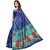 SVB Blue Mysore Silk Printed With Blouse Saree