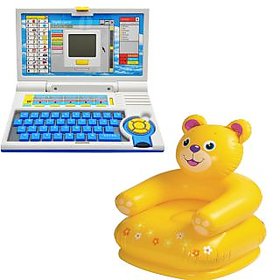 Children combo English Learner Laptop and  teddy chair