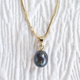 Black Pearl Pendant with Natural Black Moti ( Mukta ) Astrological  Lab Certified - CEYLONMINE