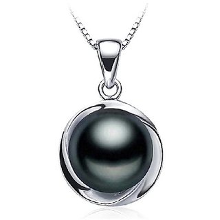 Black Pearl Pendant with Natural Black Moti ( Mukta ) Astrological Lab Certified - CEYLONMINE Black Pearl Pendant with Natural Black Moti ( Mukta ) Astrological Lab Certified - CEYLONMINE