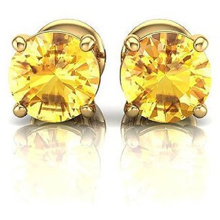 Yellow sapphire stud earrings top