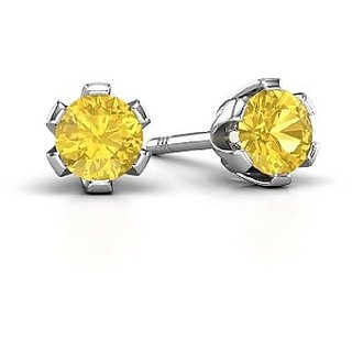 Yellow sapphire earrings studs outlet