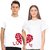 Marabout Heart Shape T Shirts For Couple