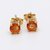 CEYLONMINE pushkar stud earrings natural yellow sapphire gold plated sapphire earrings for women & girls