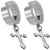 Men Style Cross CharmFashion Punk Non-Piercing Silver Stainless Steel Clip-on Earring
