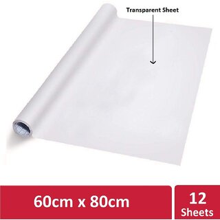                       Kowa Writing Sheet,Portable Transparent Board for Office, Meetings,Transparent Sheet(One Roll contains12 Reusable Sheet)                                              