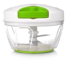 Hy Touch Handy Plastic Chopper with 3 Blades, Green