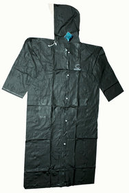 Ladies Plain Raincoat (XL Size, 50 Inches, Button and Chain)