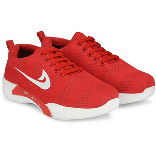 Evolite Men Red Mesh Sports Shoes