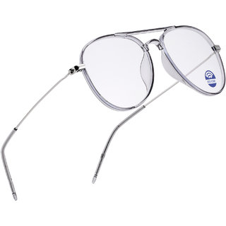 ROYAL SON Blue Cut Light Ray Block Glasses Anti-Glare Lens Mens Spectacle Frame - Grey