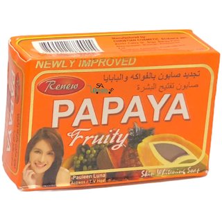 Renew papaya fruity skin whitening soap 101 Pure (135 g). Renew papaya fruity skin whitening soap 101 Pure (135 g).