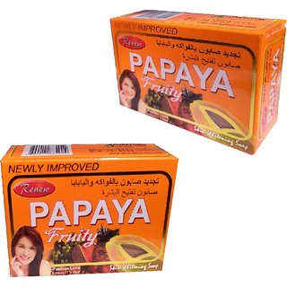                       Renew papaya Fruity Soap For POre Minimising ( 135 g) (Pack of 2).                                              