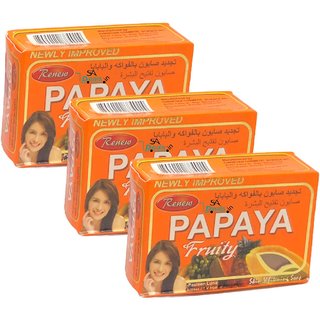 Renew PAPAYA Fruity Skin Whitening Soap (135 g) (Pack of 3). Renew PAPAYA Fruity Skin Whitening Soap (135 g) (Pack of 3).