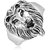 Asmitta Lion Shape Silver Plated Finger Ring For Men