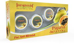Aryanveda Papaya Facial Kit For Blemish Removal  Helps Remove Dead Skin Cells 210G