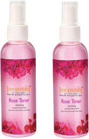 Aryanveda Rose Toner With Rose Extract, Lavender For Hydration  Cleans Pores 100Ml (Pack of 2)