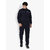 Muffy Men's Navy-Blue Cotton Blends Solid Zip Closure Tracksuit