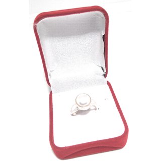 Real Pearl Adjustable Ring in Silver Real Pearl Adjustable Ring in Silver