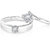 Asmitta Valentine Sterling Silver American Diamond Adjustable Couple Finger Ring