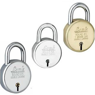 Buy LINK ROUND 65 BRASS ROUND 50 ROUND 65 PACK Padlock (Silver) Online ...