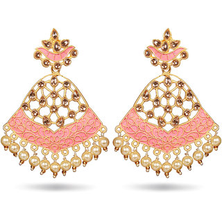 Golden Plated beautiful design jhumki earrings with beads for party wear   ethnic wear  for womens  girls