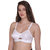 Sona Women's Moving Elastic Strap Full Cup Plus Size Cotton Bra White Color Pack of 3