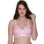 Sona Women's Perfecto Full Coverage Non-Padded Plus Size Cross Belt Cotton Bra Pink Color