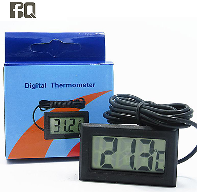 Robodo Mini LCD Digital Thermometer Sensor Wired for Room