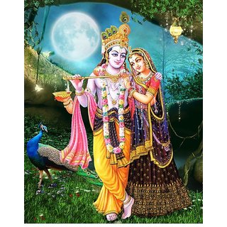 Buy Radha Krishna - Eternal Love - Wallpaper 6Ft x 5 Ft Online - Get 29% Off