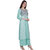 Rocca Women Printed Rayon Kurta and Palazzo Set (Turquoise)