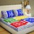 FrionKandy Cotton 120 TC Multicolor Ludo Print Double Bed Sheet With 2 Pillow Covers
