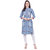 Rocca Women Embroidered Denim Straight Kurti (Blue)