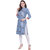 Rocca Women Embroidered Denim Straight Kurti (Blue)