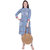 Rocca Women Embroidered Denim Straight Kurti (Blue)