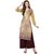 Saadhvi Beige Crepe Digital Print Kurta with Palazzo