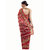 Saadhvi Red and Black Art Silk Bandhani Saree with Blouse