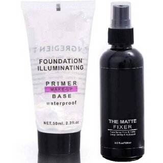 Anytime Shops Makeup Face Primer With Matte Fixer Face Primer Spray