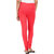 ColourQ Women's Soft Cotton Churidar Leggings with Elasticated Waistband Crimson Red Small