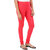 ColourQ Women's Soft Cotton Churidar Leggings with Elasticated Waistband Crimson Red Small