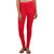 ColourQ Women's Soft Cotton Churidar Leggings with Elasticated Waistband Raspberry Red Small