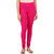 ColourQ Women's Soft Cotton Churidar Leggings with Elasticated Waistband Ruby Pink Small