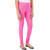 ColourQ Women's Soft Cotton Churidar Leggings with Elasticated Waistband Creamy Pink Small