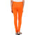 ColourQ Women's Soft Cotton Churidar Leggings with Elasticated Waistband Orange Small