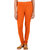 ColourQ Women's Soft Cotton Churidar Leggings with Elasticated Waistband Burnt Orange Small