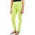 ColourQ Women's Soft Cotton Churidar Leggings with Elasticated Waistband Lime Small