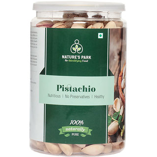 Nature's Park Pistachios - Unsalted Shelled Crunchy (Pista) Dry Fruits, 400 g.
