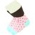 Neska Moda Baby Girls 1 Pair Pink Polka Dot Ankle Length Socks For Age 1-3 Years-OK57