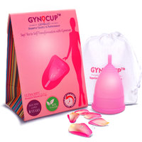 GynoCup - Ultra Soft  Utmost Hygienic Reusable Menstrual Cup for Women + Washing Liquid + Cleaning Tissues (Medium)