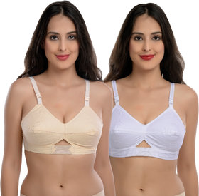 Body Best Atractive Multi Color Back Closed Non Padded Regular Fiting Strap Adjestable Bra Combo Of 2 Pcs